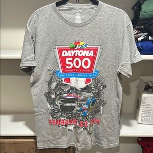 Nascar Gray Short Sleeve Tee Daytona 500